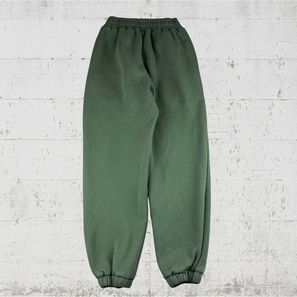 Comfrt Fleece Joggers Womens S Green Oversized Sweatpants Cozy Soft Loungewear - Picture 5 of 5
